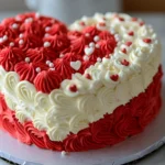 Heart cake with frosting