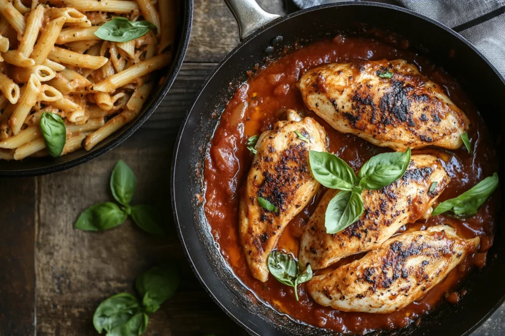 Garlic Parmesan Chicken cooking