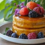 Fluffy vegan pancake recipes stack