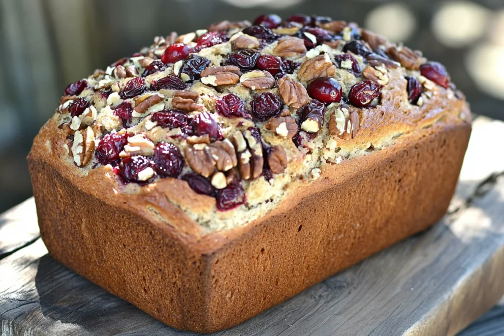 Sweet cranberry nut bread