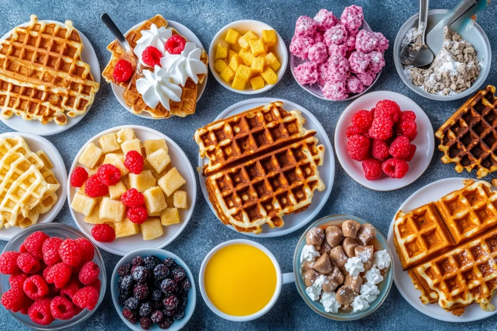 Different types of waffles