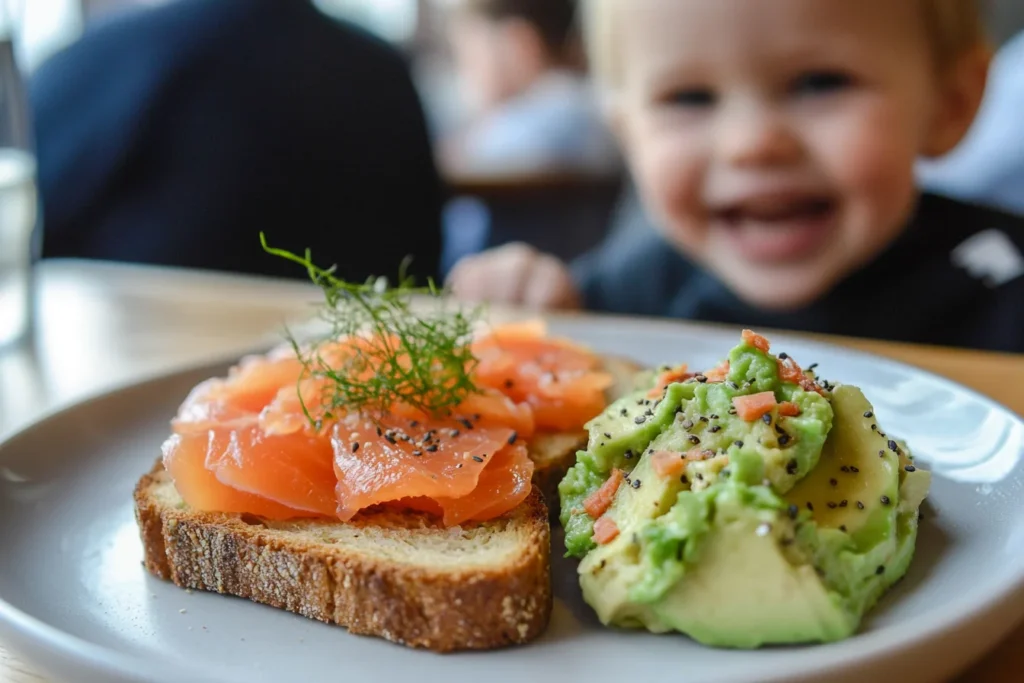 Crispy keto avocado toast with salmon