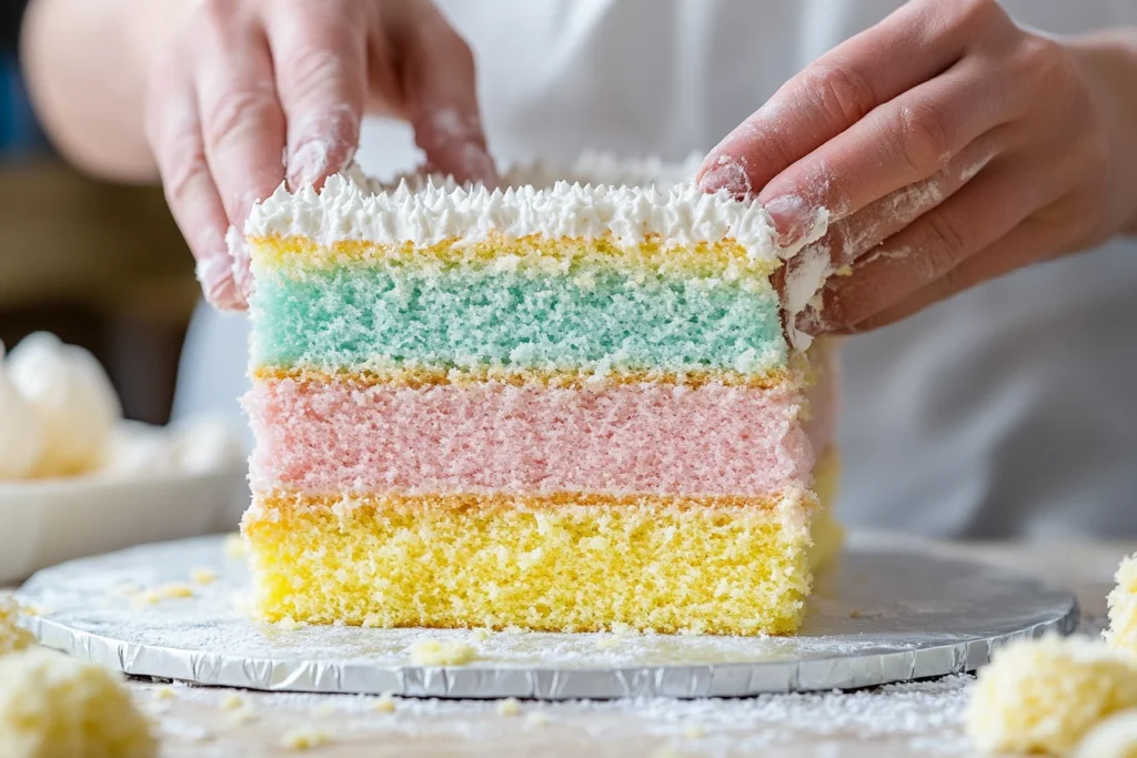 Crumb Coating a Stitch Cake