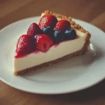 Classic cheesecake topped with berries