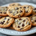 Freshly baked cookies with chocolate chips