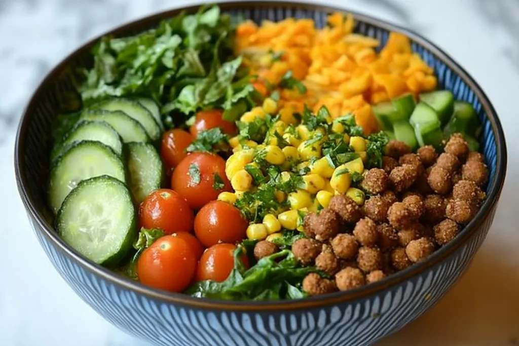 Happy Fridge Salad with colorful vegetables