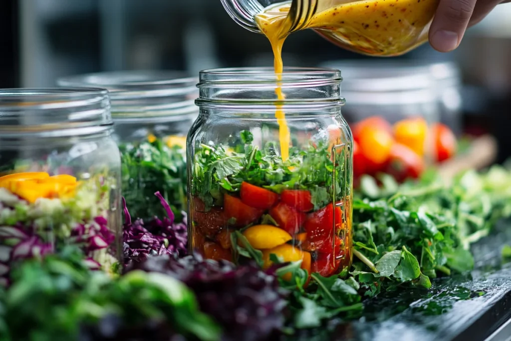 Healthy homemade dressing for Happy Fridge Salad